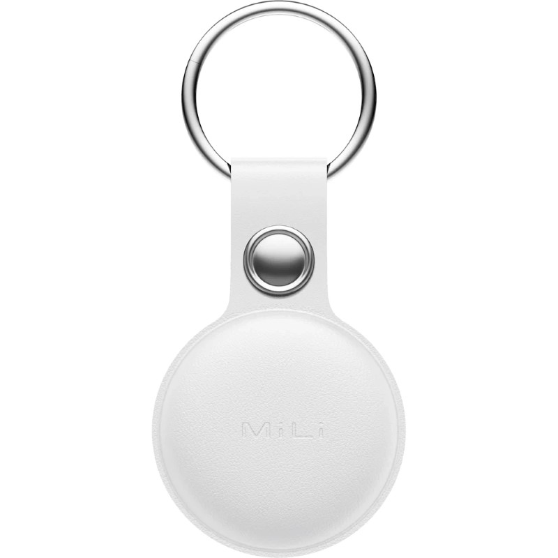 Tracker anti-perte MiLi MiTag Duo avec étui cuir blanc