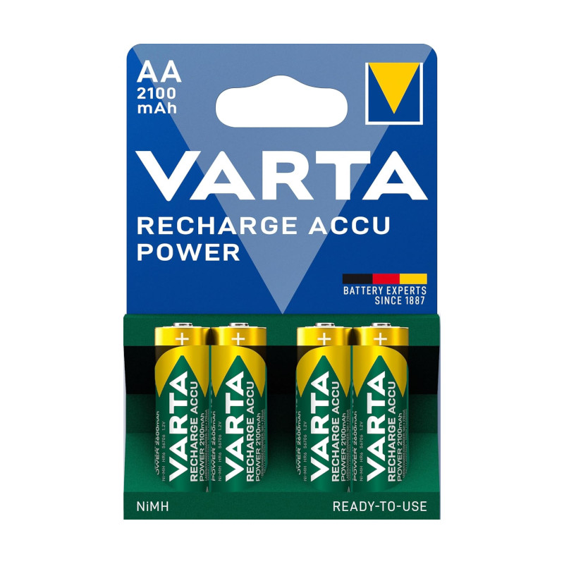 Piles rechargeables AA 2100 mAh Varta pack de 4