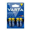 Piles alcalines AA Varta Longlife Power pack de 4