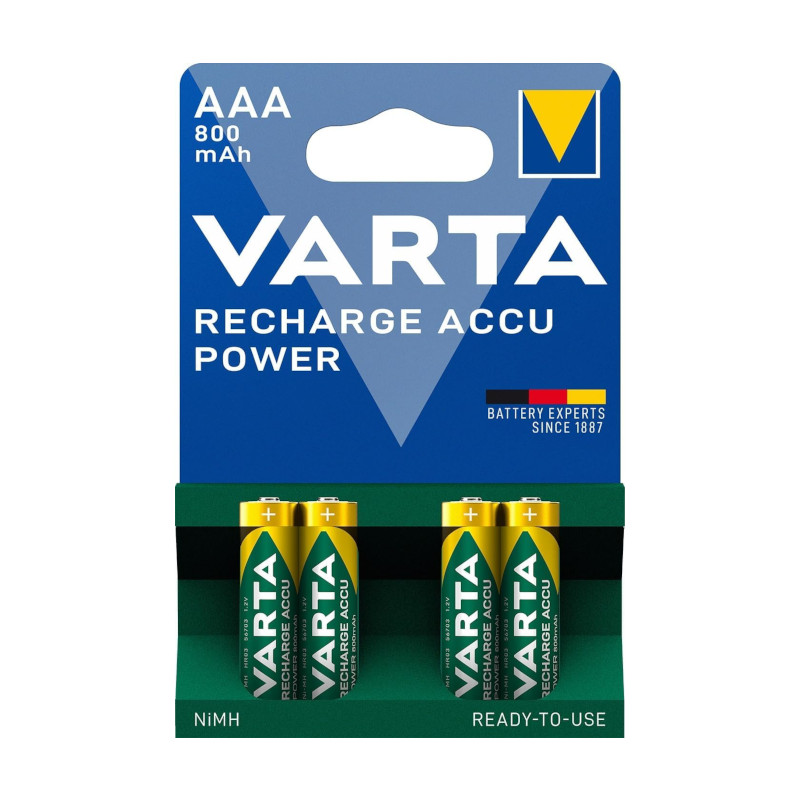 Piles rechargeables AAA 800 mAh Varta pack de 4