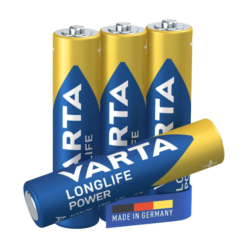 Piles alcalines AAA Varta Longlife Power pack de 4