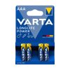 Piles alcalines AAA Varta Longlife Power pack de 4