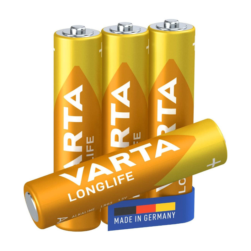 Piles alcalines AAA Varta Longlife pack de 4