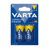 Piles alcalines C Varta Longlife Power pack de 2