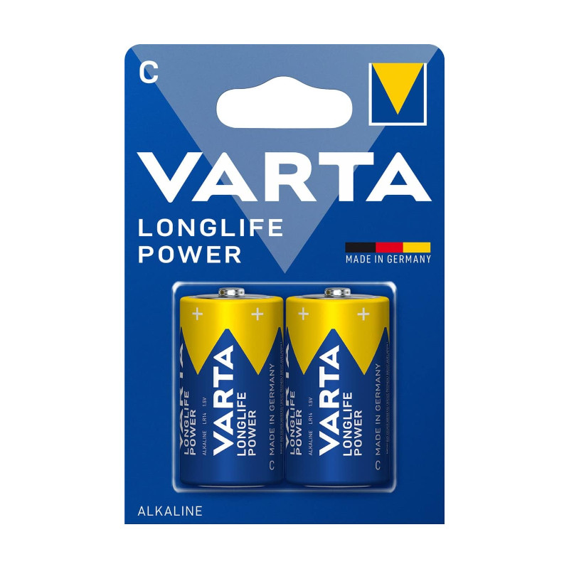 Piles alcalines C Varta Longlife Power pack de 2