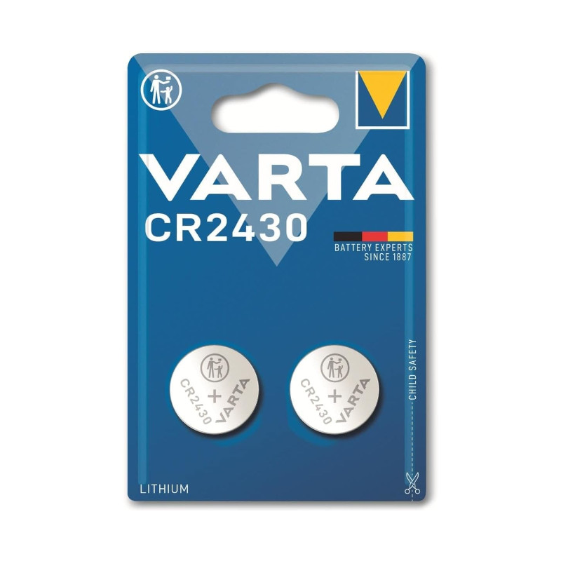 Piles bouton lithium CR2430 (x2) – Varta