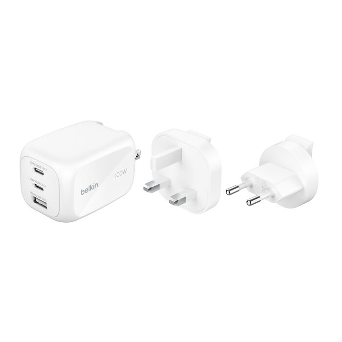 Chargeur USB-C USB-A 3 ports GaN 100W Belkin BoostCharge Pro