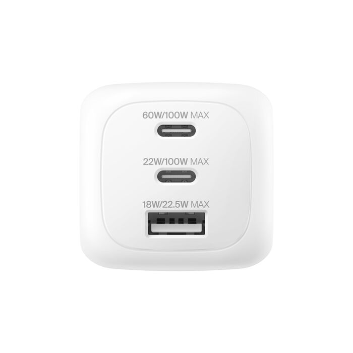 Chargeur USB-C USB-A 3 ports GaN 100W Belkin BoostCharge Pro