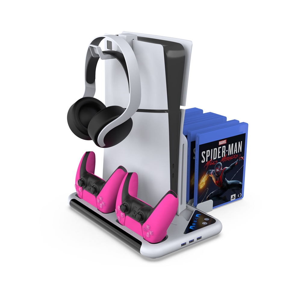 Support multifonctions PS5 avec station de charge et éclairage RGB – DOBE